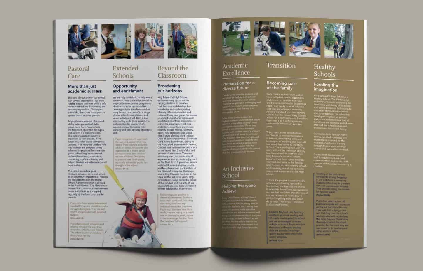 School Prospectus - Spread - King Edward