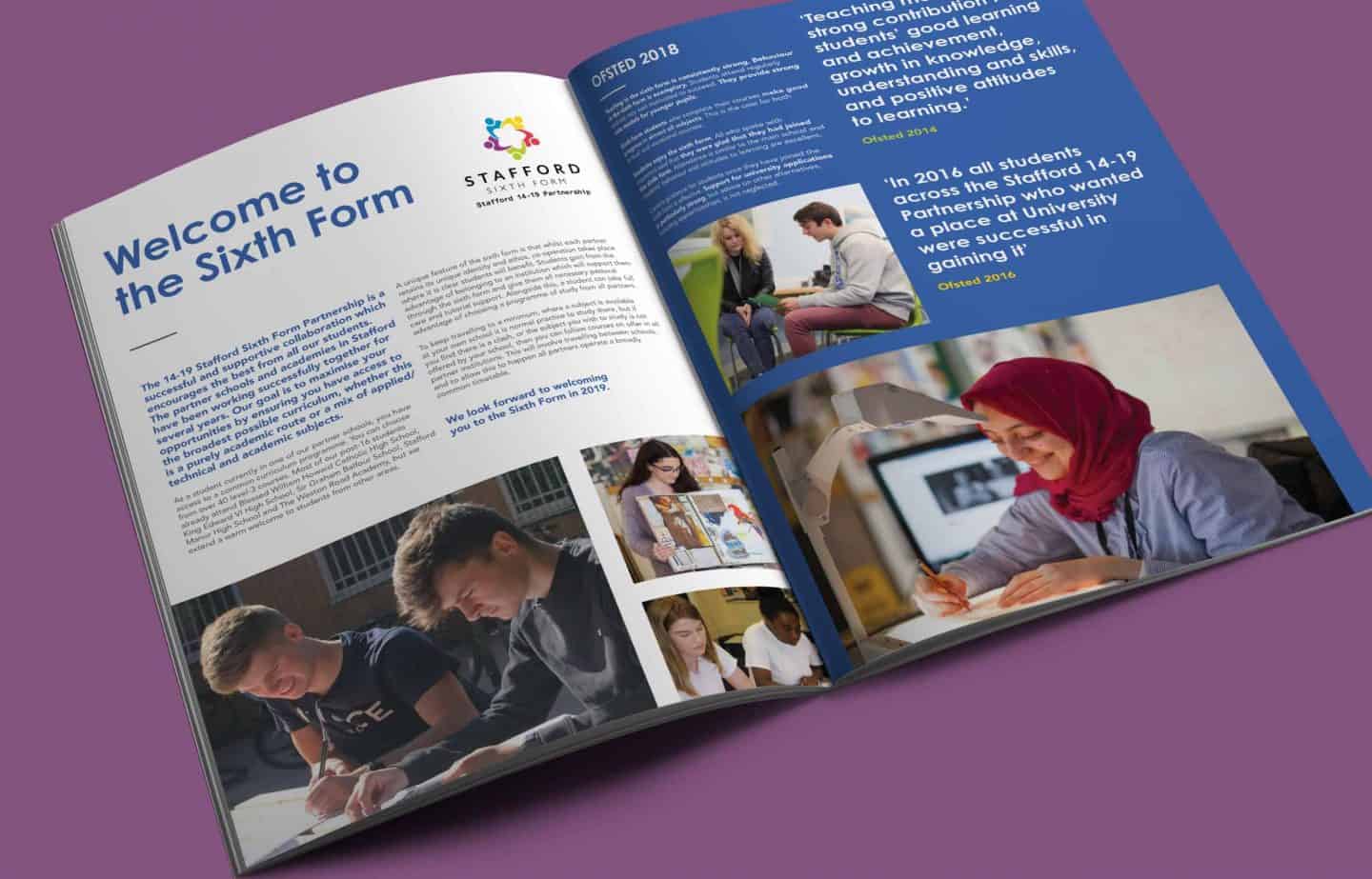 Prospectus Design - Spread - Stafford Sixth Form