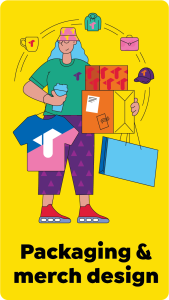 Packaging & merch design